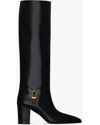 Saint Laurent - Leather Julia 70 Boots - Lyst