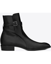 Saint Laurent - Wyatt 30 Jodhpur Leather Boot - Lyst