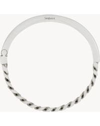 Saint Laurent - Saint Laone Sizerent スプリットチェーン バングル（スターリングシルバー） - Lyst