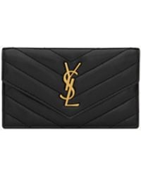 Saint Laurent - Cassandre Matelassé Fragments Flap Card Case - Lyst