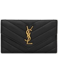 Saint Laurent - Cassandre Matelassé Fragments Flap Card Case - Lyst