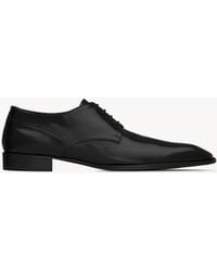 Saint Laurent - Stanton Derbys Aus Glasiertem Leder - Lyst