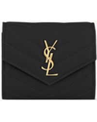 Saint Laurent - Portafogli Multi-Fold Cassandre Matelassé - Lyst