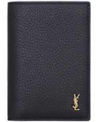 Saint Laurent - Porta Carte Di Credito Tiny Cassandre - Lyst