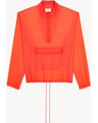 Saint Laurent - Broad-Shoulder Windbreaker - Lyst