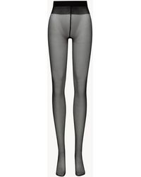 Saint Laurent - Sheer Cassandre Tights - Lyst