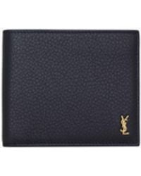 Saint Laurent - Tiny Cassandre Portefeuille East/West En Cuir Grainé - Lyst