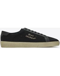 Saint Laurent - Signature Logo Low-top Sneakers - Lyst
