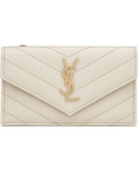 Saint Laurent - Cassandre Matelassé Fragments Flap Card Case - Lyst