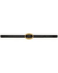 Saint Laurent - Oval Buckle Thin Belt Belt - Lyst