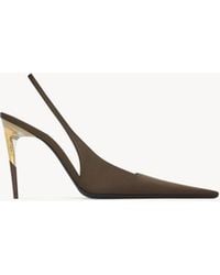 Saint Laurent - Goya Slingback Pumps - Lyst