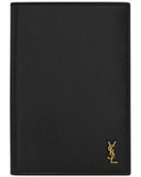 Saint Laurent - Tiny Cassandre Protège-passeport En Cuir Mat - Lyst