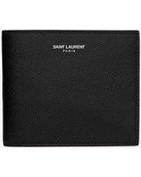 Saint Laurent - Foil Stamped Bi-wallet - Lyst