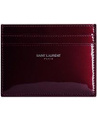 Saint Laurent - Patent Leather Card Holder - Lyst