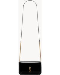 Saint Laurent - Cassandre Strap Leather Phone Case - Lyst