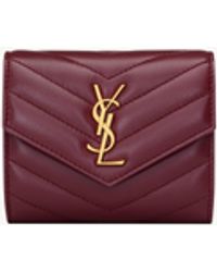 Saint Laurent - Cassandre Multi-Fold Wallet - Lyst
