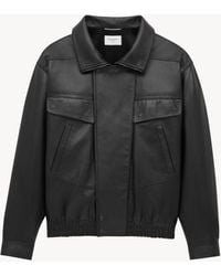 Saint Laurent - Saint Laone Sizerent ボンバージャケット（ラムスキン） - Lyst