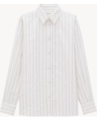 Saint Laurent - Chemise Cassandre En Coton À Rayures - Lyst