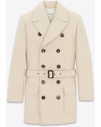 Saint Laurent - Saharienne Jacket In Cotton And Wool - Lyst