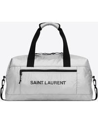 Saint Laurent Nuxx Duffle Bag In Metallized Nylon - Black