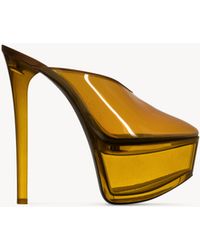 Saint Laurent - Whisky Platform Mules - Lyst