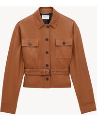 Saint Laurent - Giubbotto 'Saharienne' Con Colletto A Punta E Cintura In - Lyst