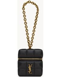 Saint Laurent - Cassandre Matelassé Carré Mini Cube On Chain - Lyst