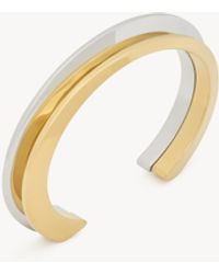 Saint Laurent - Bracciali A Polsino Con Design A Punta - Lyst