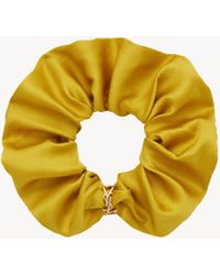 Saint Laurent - Cassandre Chouchou En Satin De Soie - Lyst