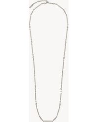 Saint Laurent - Halskette Mit Kristallstab Aus Metall - Lyst