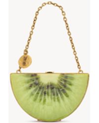 Saint Laurent - Evening Mini Kiwi Clutch - Lyst