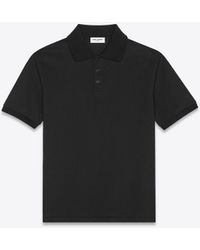 Saint Laurent - Monogram Polo Shirt In Cotton Piqué - Lyst