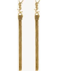 Saint Laurent - Goldfarbene Ohrhänger Cassandre - Lyst