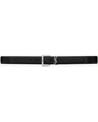 Saint Laurent - Monogram Belt In Suede - Lyst