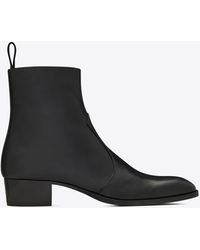 Saint Laurent - Wyatt Zipped Boots - Lyst