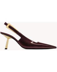 Saint Laurent - Escarpins Lee 75 En Cuir Verni - Lyst