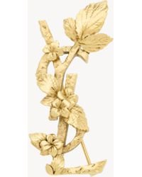 Saint Laurent - Cassandre Hydrangea Brooch - Lyst