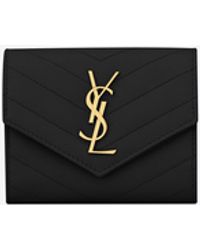 ysl monogram quilted wallet
