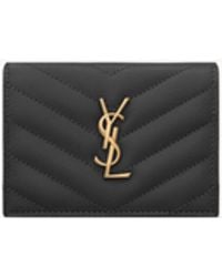 Saint Laurent - Cassandre Matelassé Flap Card Case - Lyst
