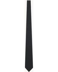 Saint Laurent - Tapered Silk-Cotton Voile Necktie - Lyst