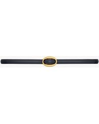 Saint Laurent - Oval Buckle Thin Reversible Belt - Lyst