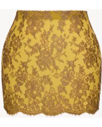 Saint Laurent - Lace Mini Skirt - Lyst