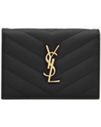 Saint Laurent - Cassandre Matelassé Flap Card Case - Lyst