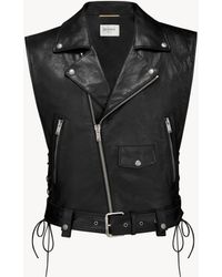 Saint Laurent - Biker Vest - Lyst