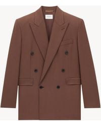 Saint Laurent - Double-Breasted Jacket - Lyst