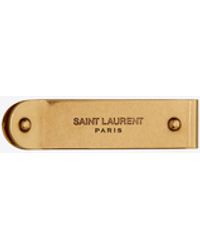 Saint Laurent - 5フラグメント ジップポーチ(ブラック/グレインパウダー テクスチャードレザー) - Lyst