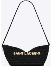 Saint Laurent - Le rafia crossbody-tasche schwarz - Lyst