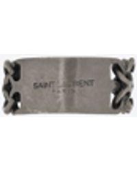 Saint Laurent - Id Plaque Ring - Lyst