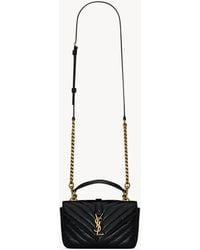 Saint Laurent - Mini College Leather Shoulder Bag - Lyst