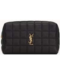 Saint Laurent - Cassandre Matelassé Carré Small Cosmetic Pouch - Lyst